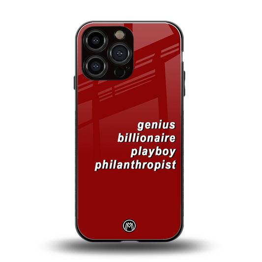 genius billionaire playboy philantrophist back phone cover | glass case for iphone 14 pro max