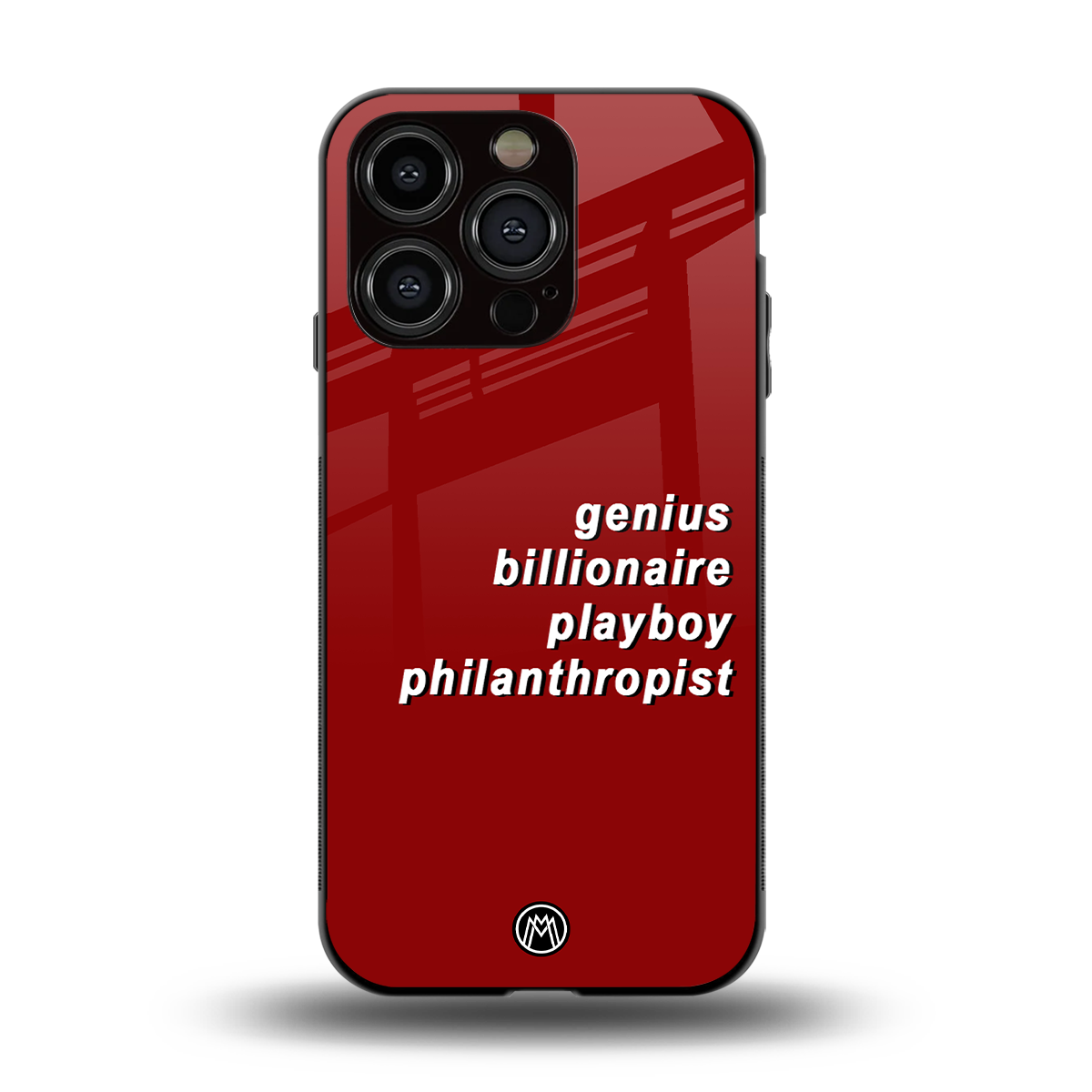 genius billionaire playboy philantrophist back phone cover | glass case for iphone 15 pro