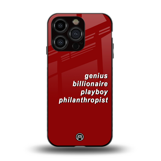 genius billionaire playboy philantrophist back phone cover | glass case for iphone 14 pro