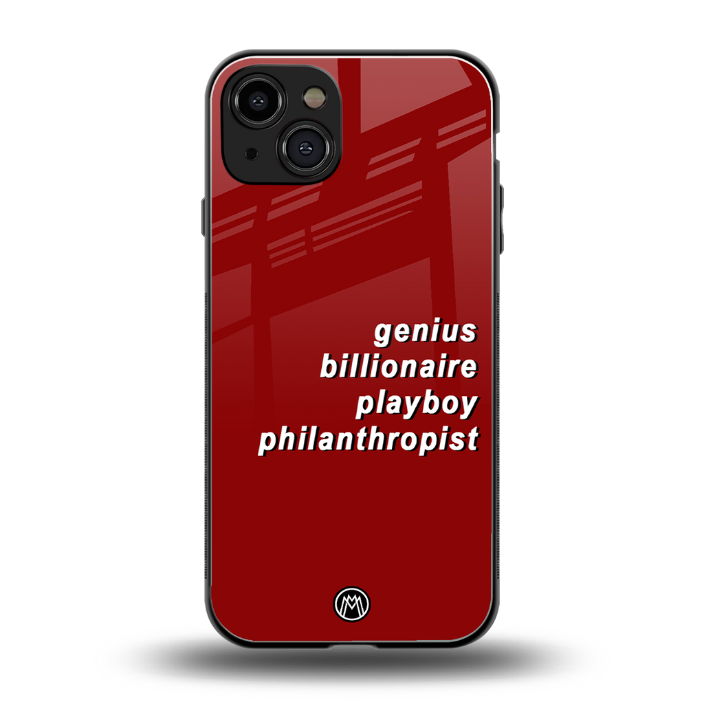 genius billionaire playboy philantrophist back phone cover | glass case for iphone 14