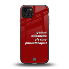genius billionaire playboy philantrophist back phone cover | glass case for iphone 14