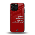 genius billionaire playboy philantrophist back phone cover | glass case for iphone 16 pro max