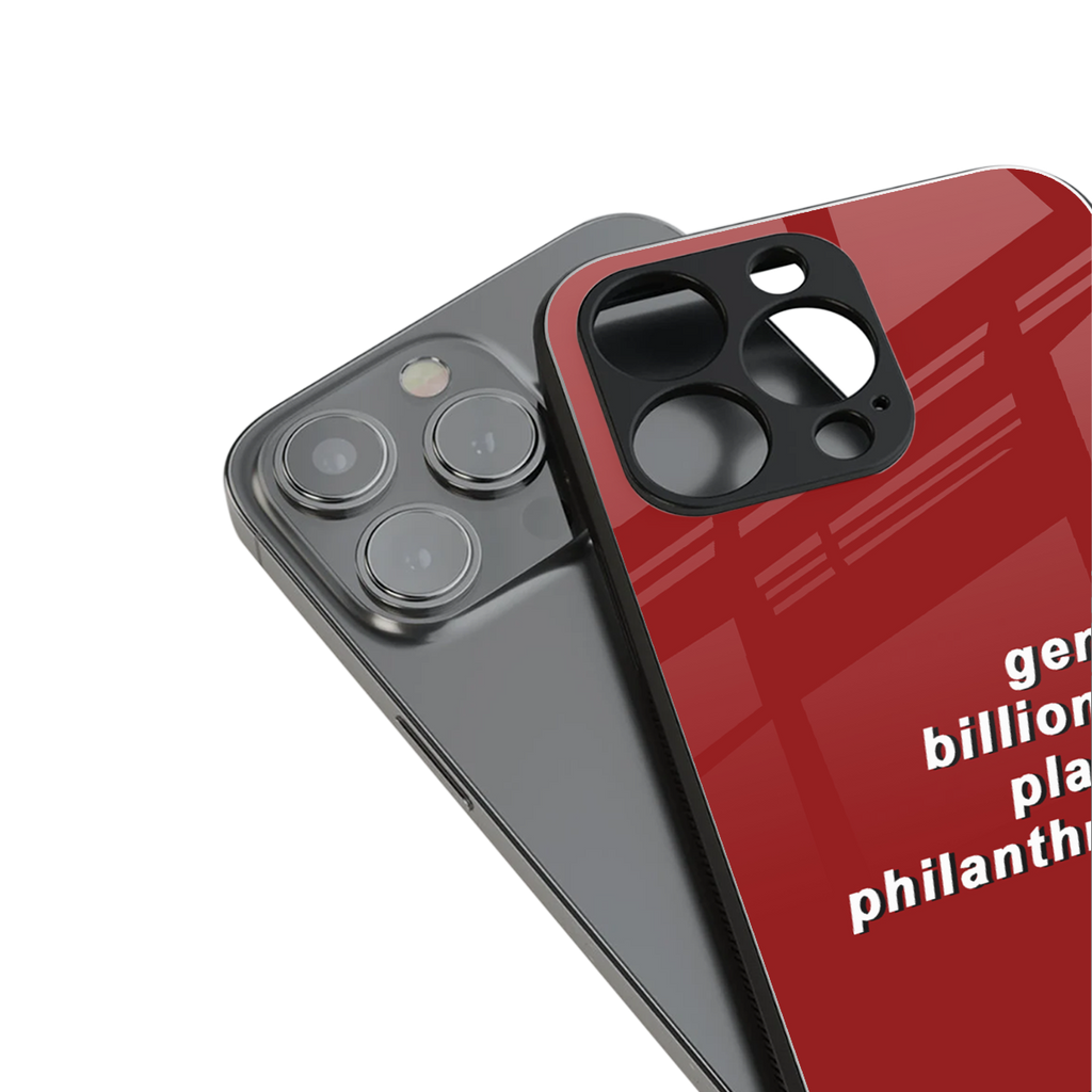 genius billionaire playboy philantrophist back phone cover | glass case for iphone 15