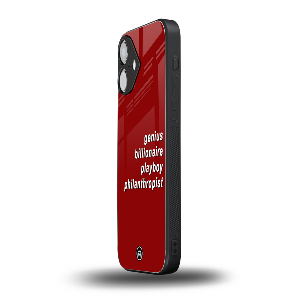 genius billionaire playboy philantrophist back phone cover | glass case for iphone 16