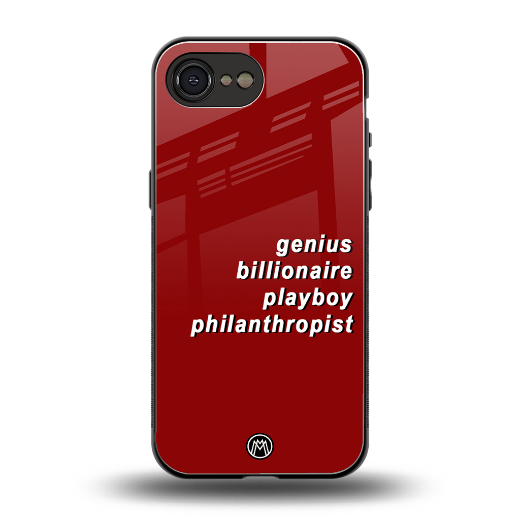 genius billionaire playboy philantrophist back phone cover | glass case for iphone 16e