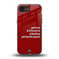 genius billionaire playboy philantrophist back phone cover | glass case for iphone 16e