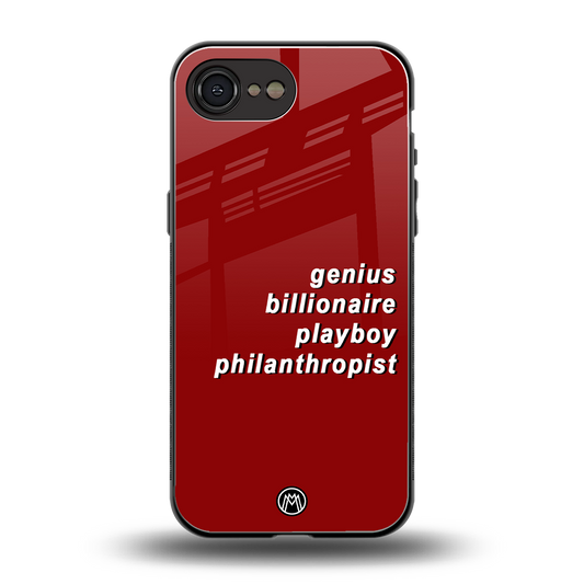 genius billionaire playboy philantrophist back phone cover | glass case for iphone 16e