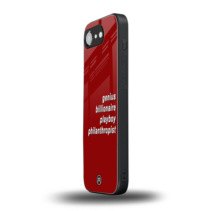 genius billionaire playboy philantrophist back phone cover | glass case for iphone 16e