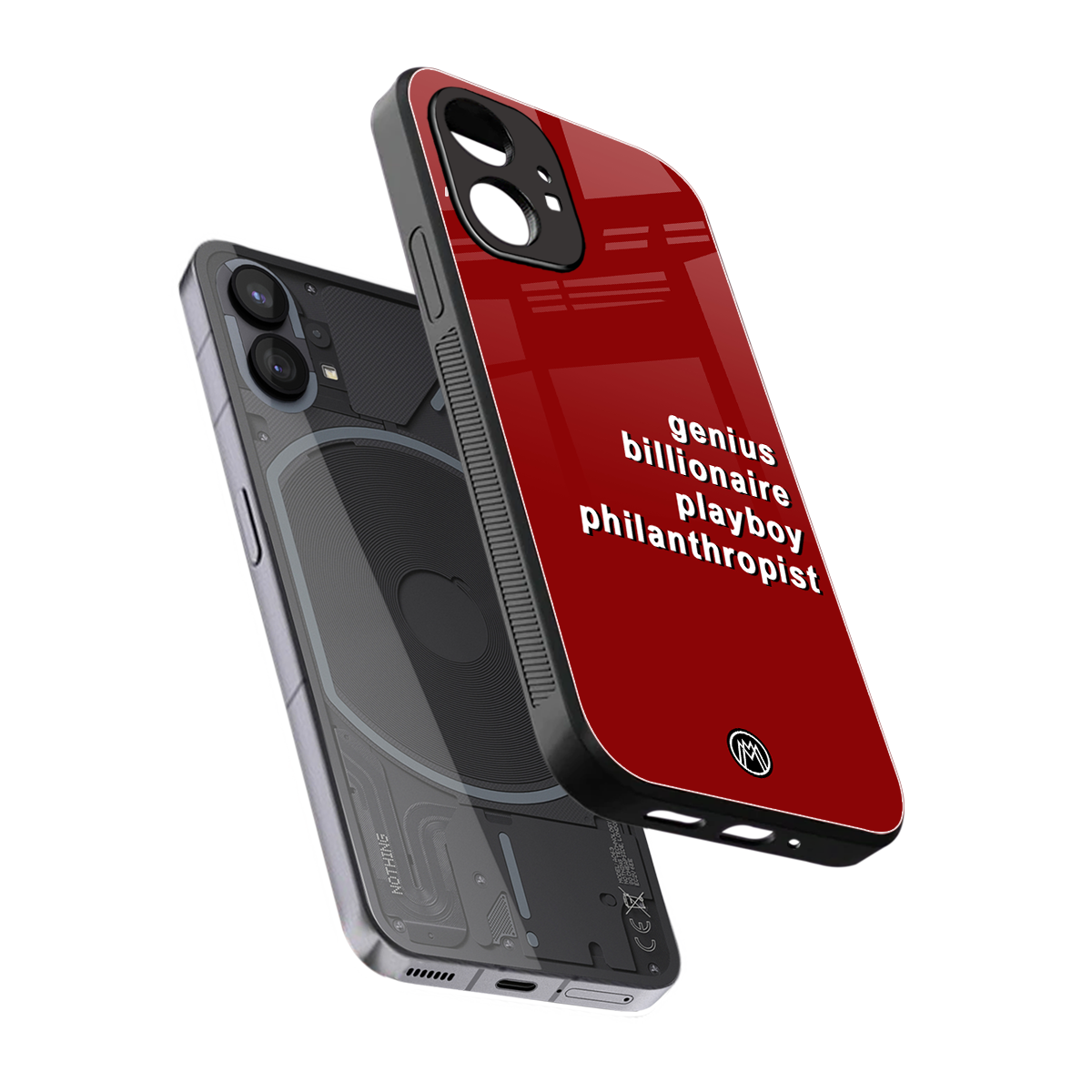 genius billionaire playboy philantrophist back phone cover | glass case for nothing phone 1