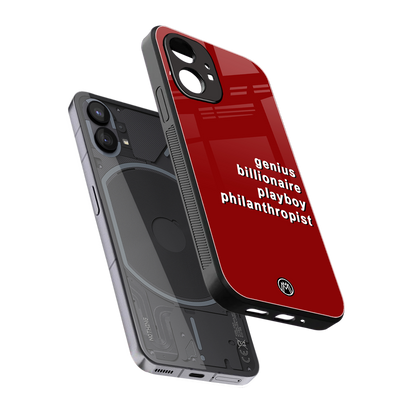 genius billionaire playboy philantrophist back phone cover | glass case for nothing phone 1