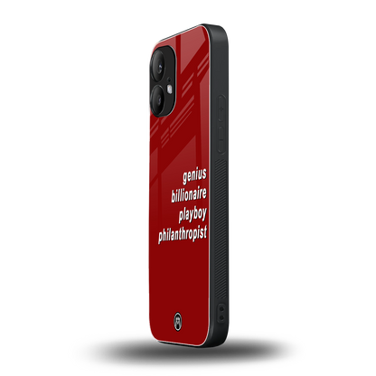 genius billionaire playboy philantrophist back phone cover | glass case for nothing phone 2