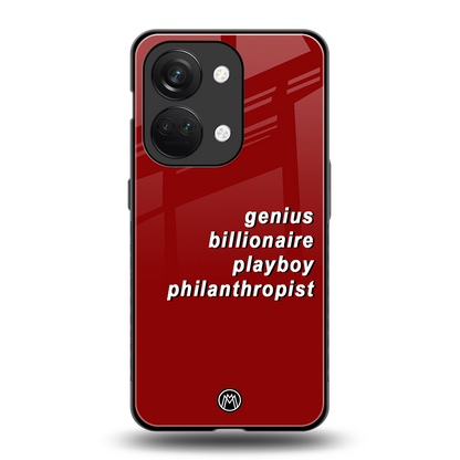 genius billionaire playboy philantrophist back phone cover | glass case for oneplus nord 3
