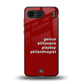 genius billionaire playboy philantrophist back phone cover | glass case for oneplus nord 4