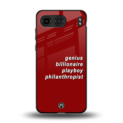 genius billionaire playboy philantrophist back phone cover | glass case for oneplus nord 4