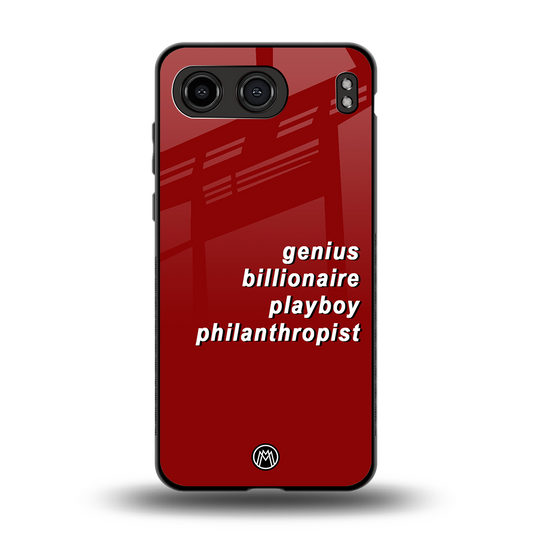 genius billionaire playboy philantrophist back phone cover | glass case for oneplus nord 4