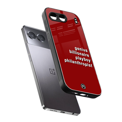 genius billionaire playboy philantrophist back phone cover | glass case for oneplus nord 4