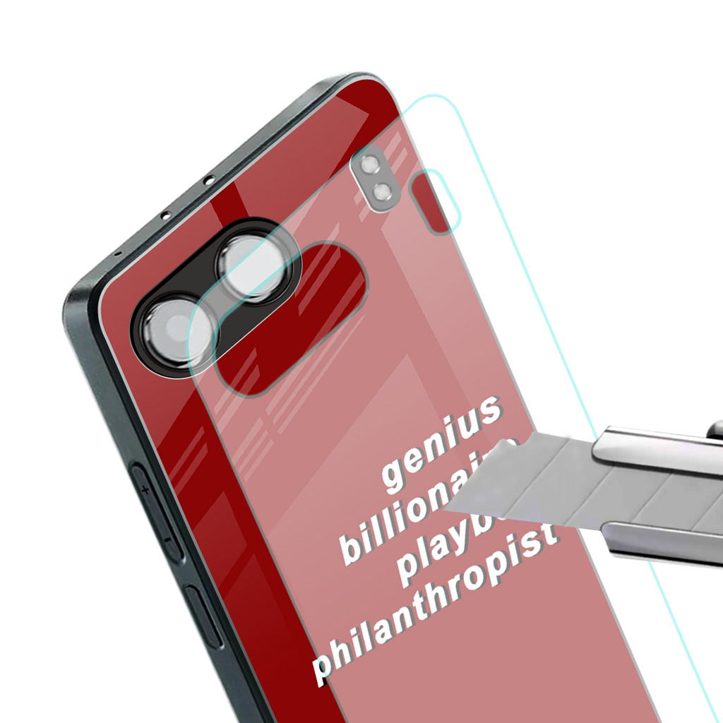 genius billionaire playboy philantrophist back phone cover | glass case for oneplus nord 4