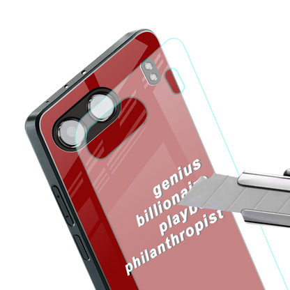 genius billionaire playboy philantrophist back phone cover | glass case for oneplus nord 4