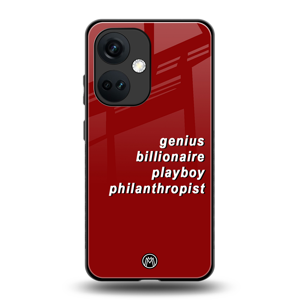 genius billionaire playboy philantrophist back phone cover | glass case for oneplus nord ce 3
