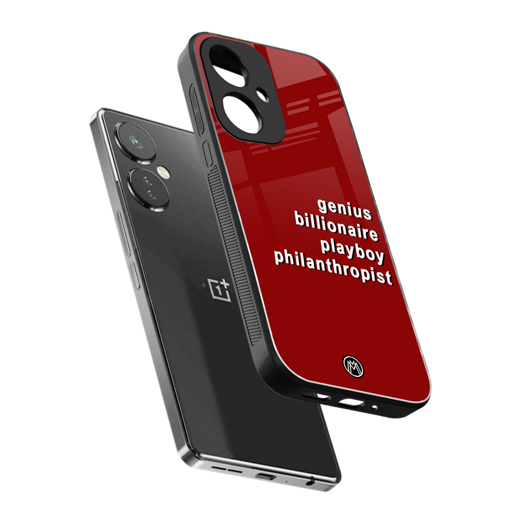 genius billionaire playboy philantrophist back phone cover | glass case for oneplus nord ce 3
