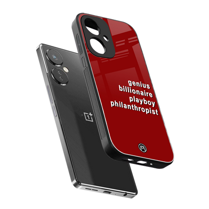 genius billionaire playboy philantrophist back phone cover | glass case for oneplus nord ce 3