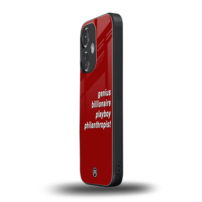 genius billionaire playboy philantrophist back phone cover | glass case for oneplus nord ce 3