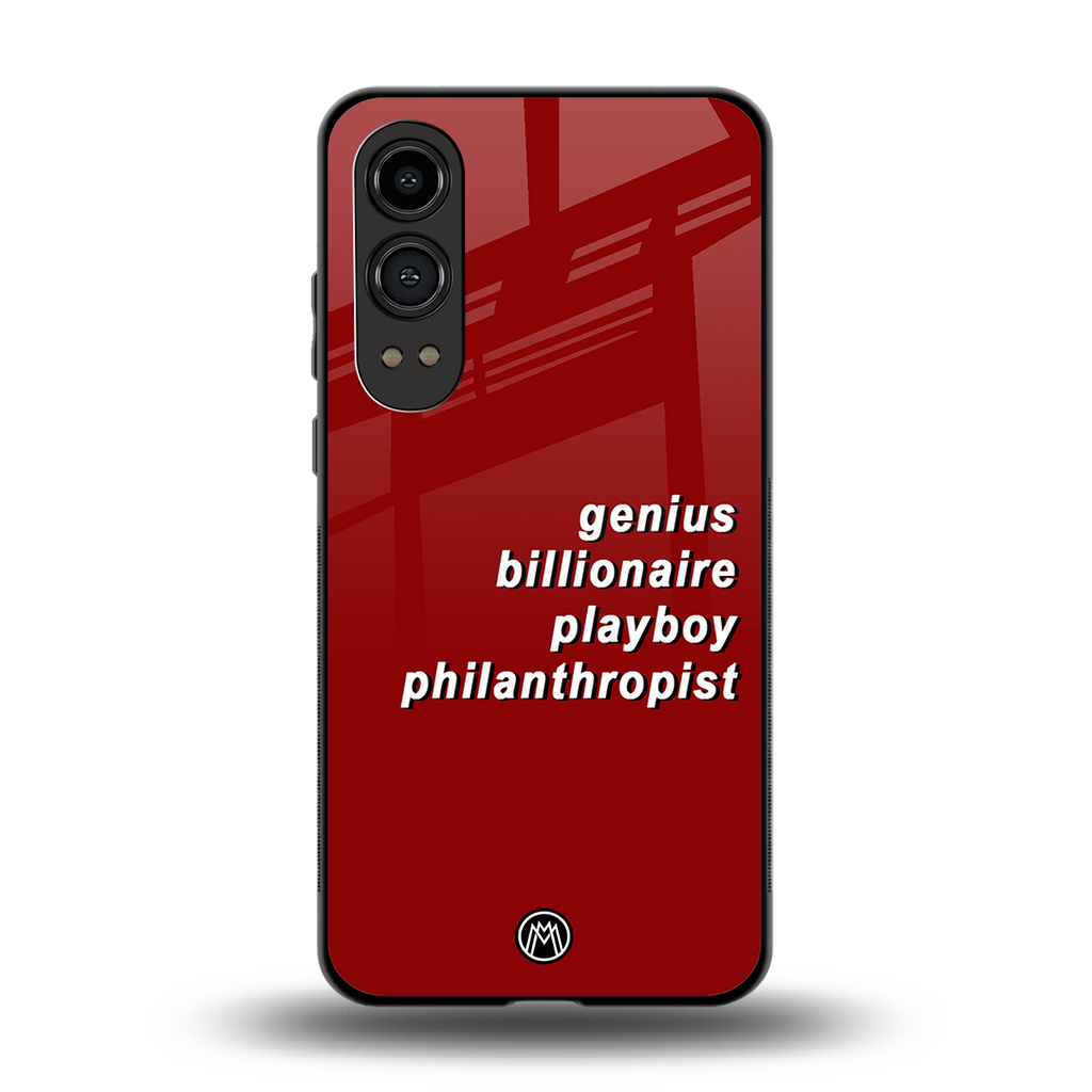 genius billionaire playboy philantrophist back phone cover | glass case for oneplus nord ce 4 lite
