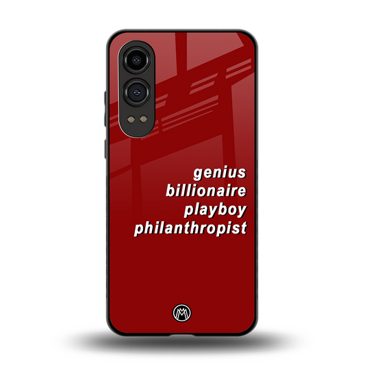 genius billionaire playboy philantrophist back phone cover | glass case for oneplus nord ce 4 lite