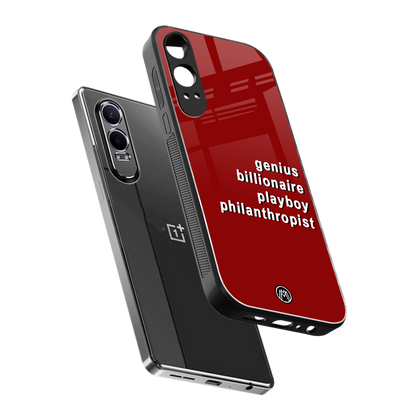 genius billionaire playboy philantrophist back phone cover | glass case for oneplus nord ce 4 lite