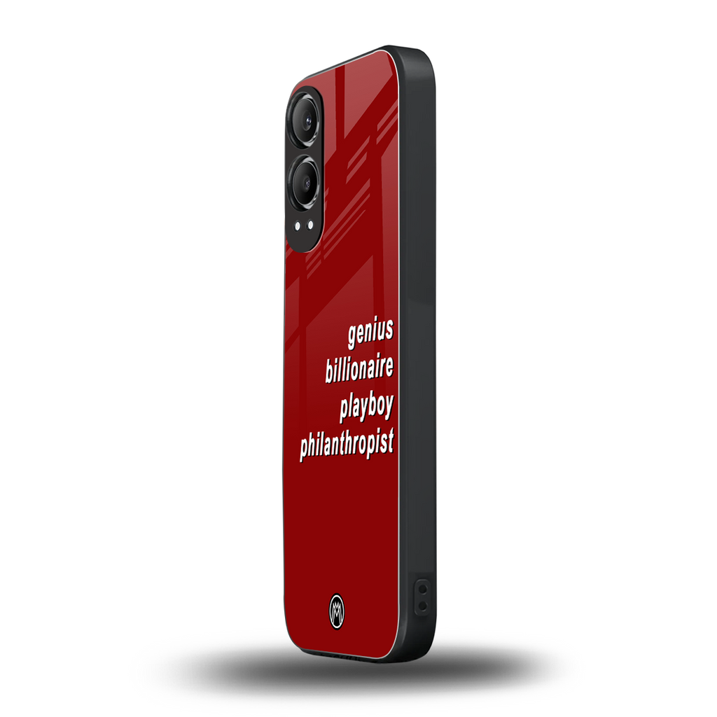 genius billionaire playboy philantrophist back phone cover | glass case for oneplus nord ce 4 lite