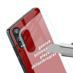 genius billionaire playboy philantrophist back phone cover | glass case for oneplus nord ce 4 lite