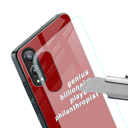 genius billionaire playboy philantrophist back phone cover | glass case for oneplus nord ce 4 lite