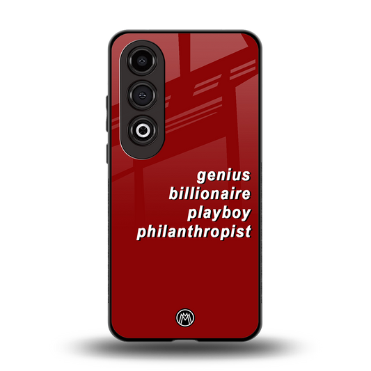 genius billionaire playboy philantrophist back phone cover | glass case for oneplus nord ce 4