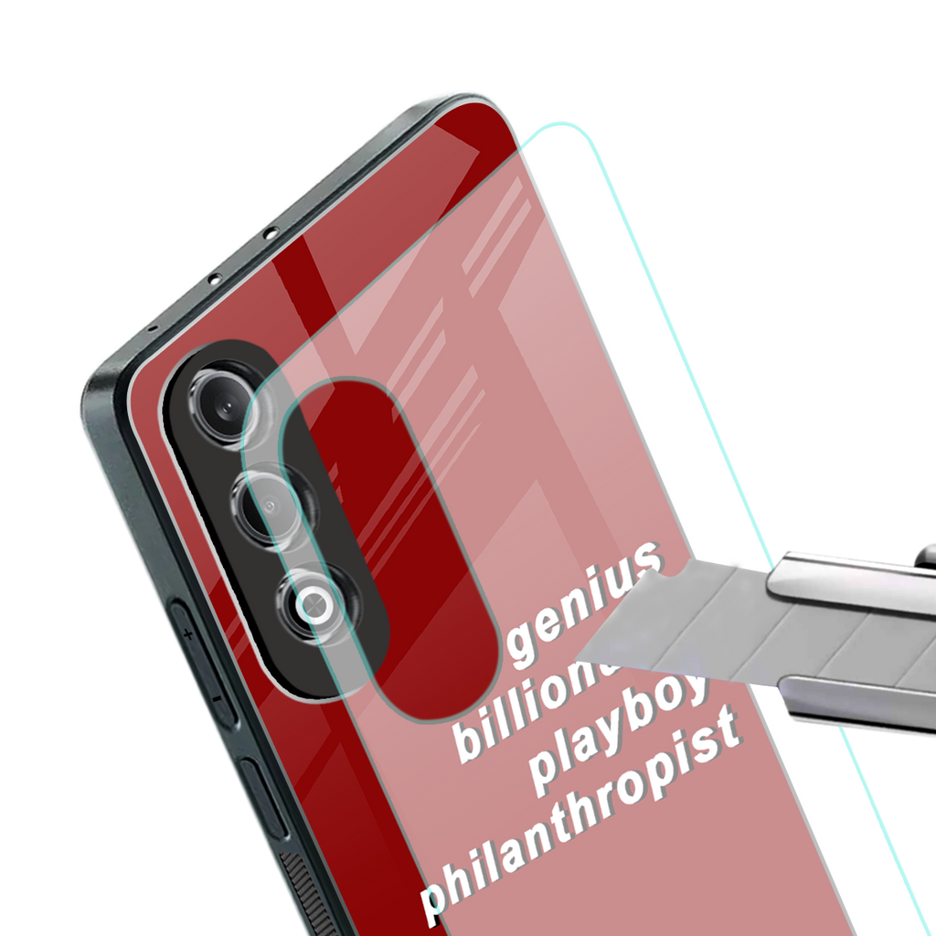 genius billionaire playboy philantrophist back phone cover | glass case for oneplus nord ce 4