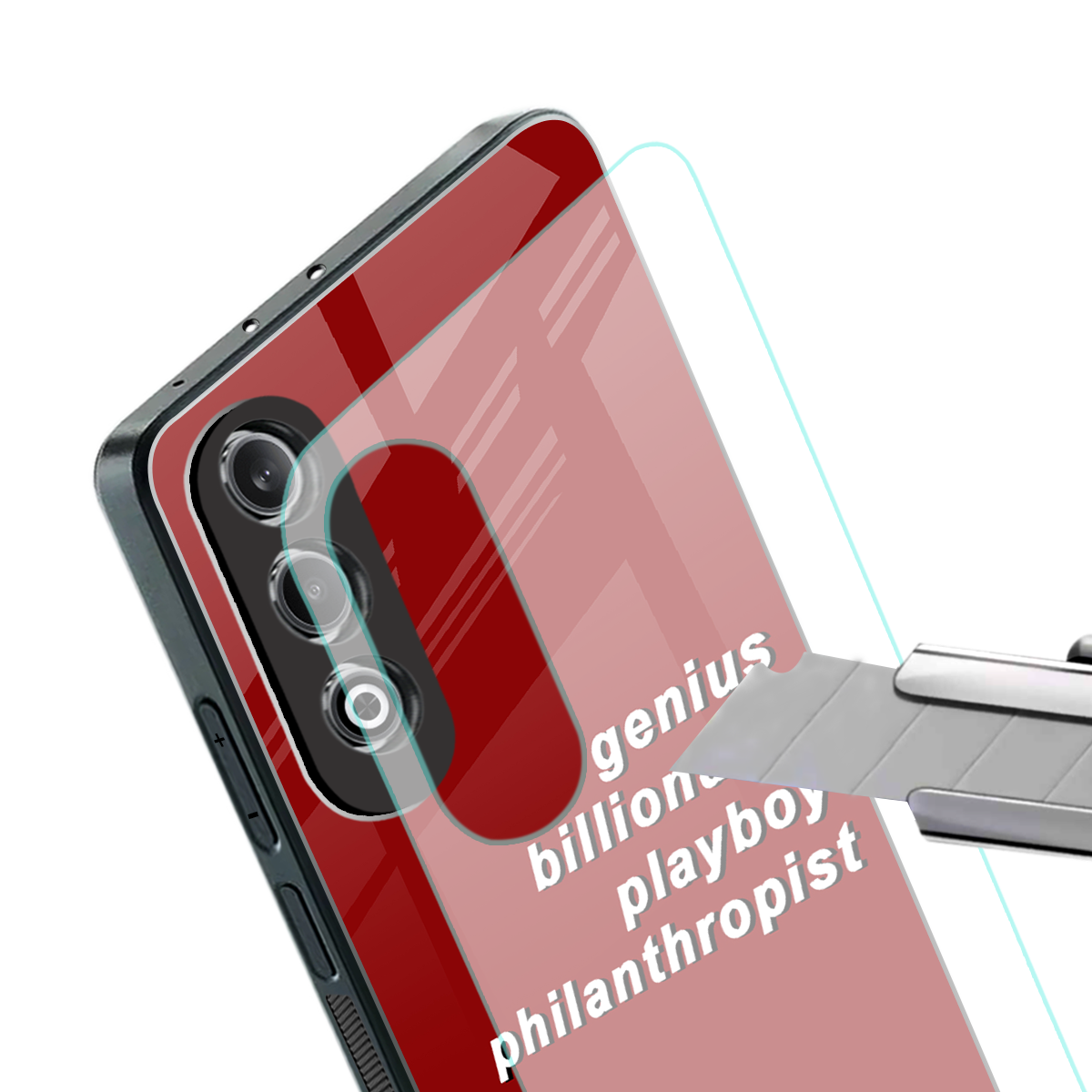genius billionaire playboy philantrophist back phone cover | glass case for oneplus nord ce 4