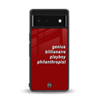 genius billionaire playboy philantrophist back phone cover | glass case for google pixel 6