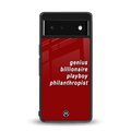 genius billionaire playboy philantrophist back phone cover | glass case for Google Pixel 6A