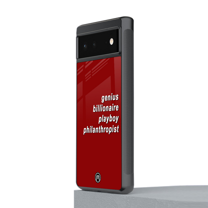 genius billionaire playboy philantrophist back phone cover | glass case for Google Pixel 6A