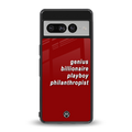 genius billionaire playboy philantrophist back phone cover | glass case for google pixel 7 pro