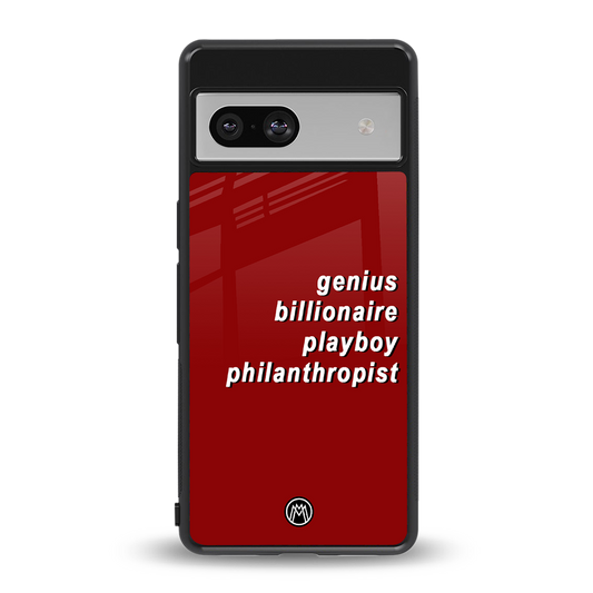 genius billionaire playboy philantrophist back phone cover | glass case for Google Pixel 7