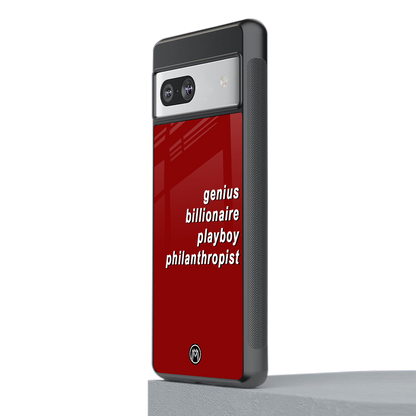 genius billionaire playboy philantrophist back phone cover | glass case for Google Pixel 7