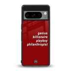 genius billionaire playboy philantrophist back phone cover | glass case for google pixel 8 pro