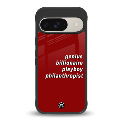 genius billionaire playboy philantrophist back phone cover | glass case for google pixel 9