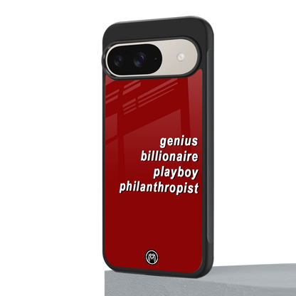 genius billionaire playboy philantrophist back phone cover | glass case for google pixel 9