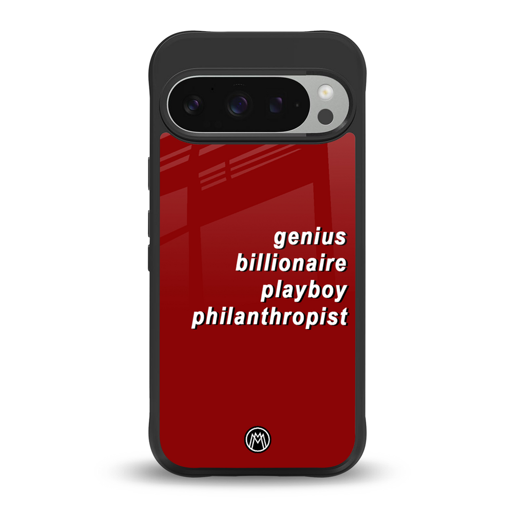 genius billionaire playboy philantrophist back phone cover | glass case for google pixel 9 pro