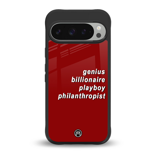 genius billionaire playboy philantrophist back phone cover | glass case for google pixel 9 pro xl