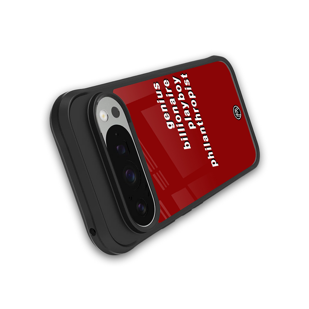 genius billionaire playboy philantrophist back phone cover | glass case for google pixel 9 pro
