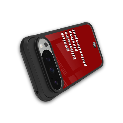 genius billionaire playboy philantrophist back phone cover | glass case for google pixel 9 pro xl