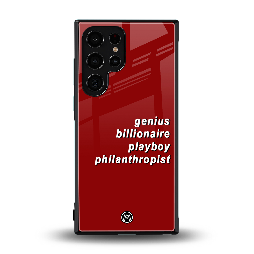 genius billionaire playboy philantrophist back phone cover | glass case for samsung galaxy s23 ultra