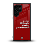 genius billionaire playboy philantrophist back phone cover | glass case for samsung galaxy s23 ultra